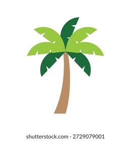Vector de palmera de coco tropical – Icono de vacaciones de verano minimalista