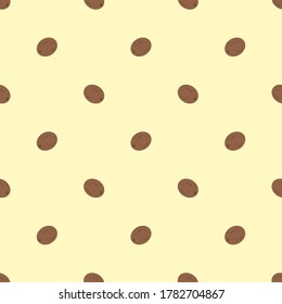 Tropical coconut pattern seamless, whole from coconut vector illustrations, coconut print on yellow background.