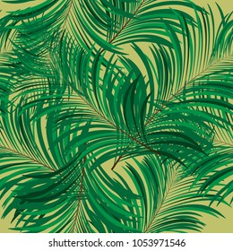 Tropical coconut plant, seamless pattern background. Vector liiustration design