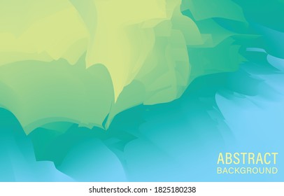 Tropical colors vector background. Abstract illustration inspired by peaceful and sunny seashore. Soft gradients and blurry shapes, bright colors. Creative design for banner, cover or poster.