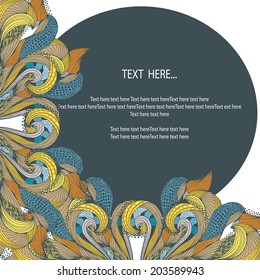 Tropical colors. Vector template for text banner, cover or card.