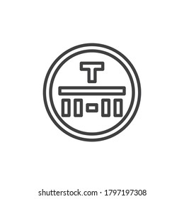 Tropical conditions, packaging sign line icon. linear style sign for mobile concept and web design. outline vector icon. Symbol, logo illustration. Vector graphics