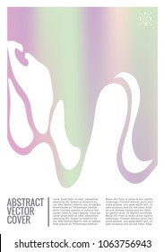 Tropical cover. Flat eco placard. Vector abstract holographic pattern for poster design. Organic summer flyer. 2d prints for banner background.  Exotic graphic pattern for backdrop. Business template.