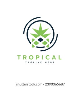 Design-Konzept für tropisches kreatives, modernes Logo