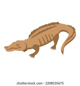 Tropical crocodile icon. Isometric of Tropical crocodile vector icon for web design isolated on white background