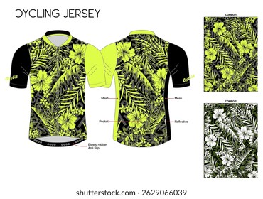 TROPICAL CYCLING JERSEY MOCKUP WITH COMBO COLOUR