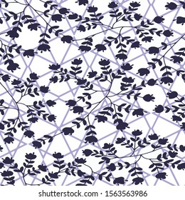 Tropical daisy plants and flowers seamless pattern, background Colorful textile fabric print.Isolated vector illustration