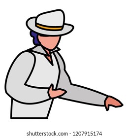 tropical  dancer man design