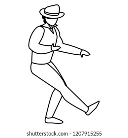tropical  dancer man design