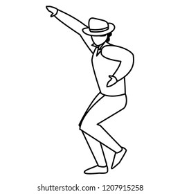 tropical  dancer man design