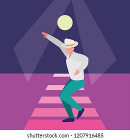tropical  dancer man design