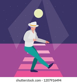 tropical  dancer man design