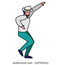 tropical  dancer man design