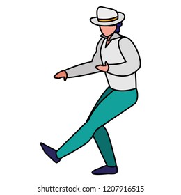 tropical  dancer man design
