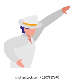 tropical  dancer man design