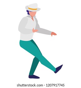 tropical  dancer man design
