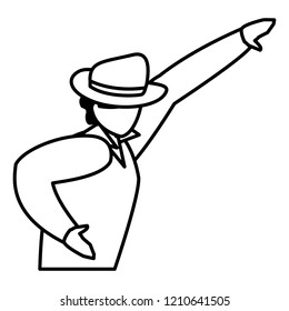 tropical  dancer man design