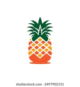 Tropical Delight Pineapple Vector Art
