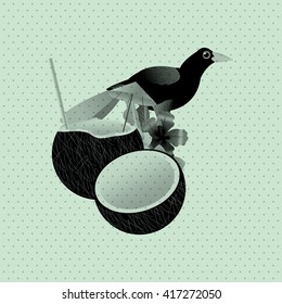 Tropical design. bird concept. nature icon 