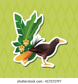 Tropical design. bird concept. nature icon 