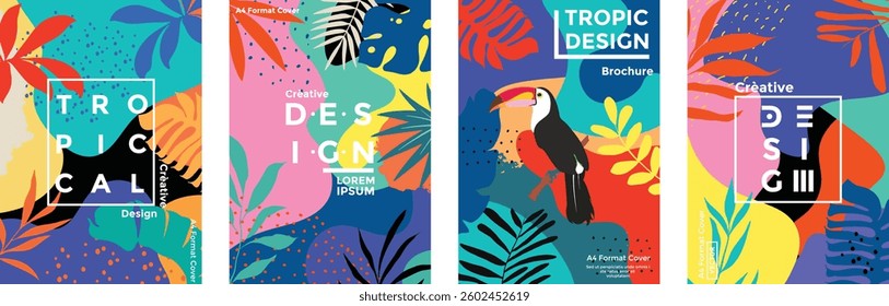 Tropical Design Brochure - Colorful  vector illustrator