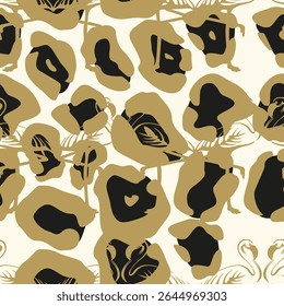 Design tropical com flamingo, padrão sem emenda, pontilhado vetorial