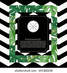 Tropical design label