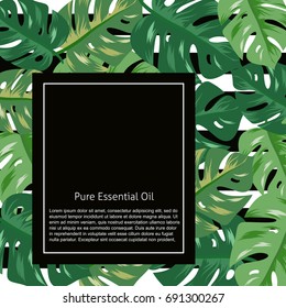 Tropical design label