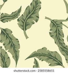 Tropical design Pattern green leaves