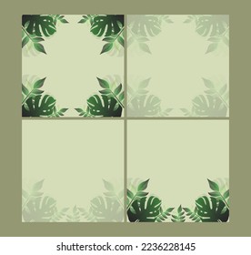 Tropical design for poster material or  post feed