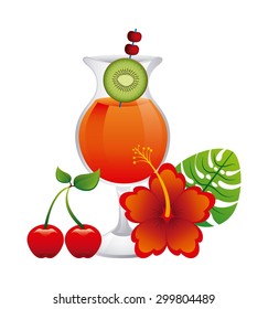 tropical drink design, vector illustration eps10 graphic 