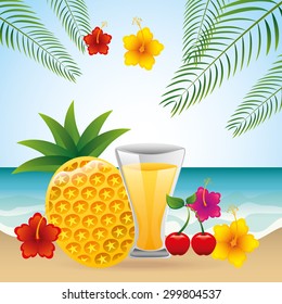 tropical drink design, vector illustration eps10 graphic 