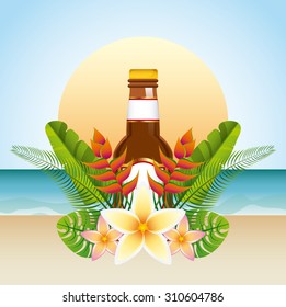 tropical drink design, vector illustration eps10 graphic 