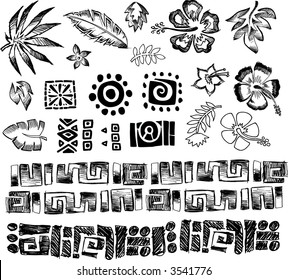 Tropical Elements Vector Illustration