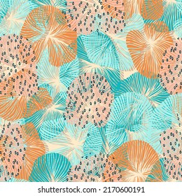 tropical exotic botanical vector seamless pattern palm branches beach vacation