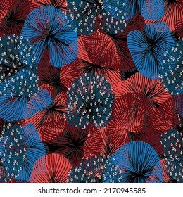 tropical exotic botanical vector seamless pattern palm branches beach vacation
