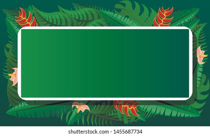 Tropical exotic concept banner. Cartoon illustration of tropical exotic vector concept banner for web design