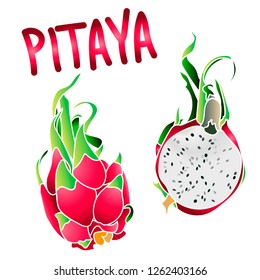 Tropical exotic dragon fruit.
