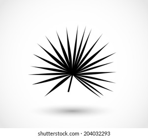 Tropical exotic leaf shape vector