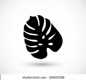 Tropical exotic leaf shape vector