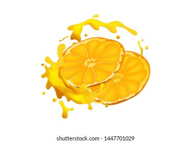 tropical and exotic orange fruit vector illustration design, Isolated