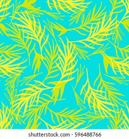 Tropical exotic palm leaf pattern seamless texture