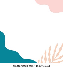 tropical exotic palm leaves pattern square background perfect for invitations and social media promotions