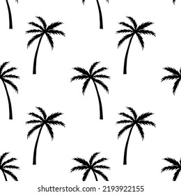 Tropical Exotic Palm tree plants seamless pattern. Design for use background Textile all over fabric print wrapping paper and others. Repeating texture Coconut tree patterns easy customizable