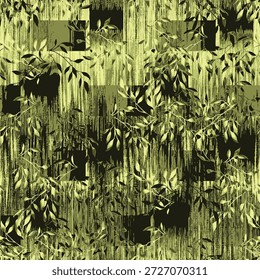 Patrón tropical exótico sin fisuras con hojas de palma dorada brillante brillante sobre fondo negro oscuro. Dibujado a mano premium texturizado vintage 3d Ilustración vectorial. Bueno para los Fondos de pantalla de lujo, impresión de la tela