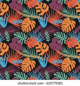 Tropical exotic seamless pattern in vector