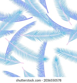Tropische Feder fließt Vektorgrafik nahtlos Muster. Einfache Tapete. Tribal boho Feder fluff Stoffdruck Ornament.