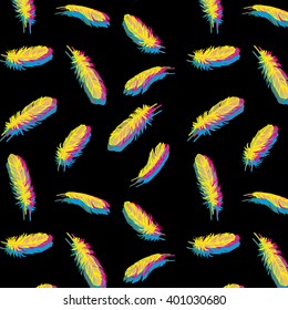 tropical feather pattern