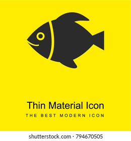Tropical fish bright yellow material minimal icon or logo design