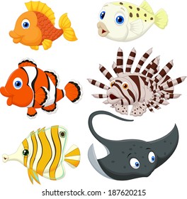 Tropical fish cartoon